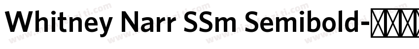 Whitney Narr SSm Semibold字体转换